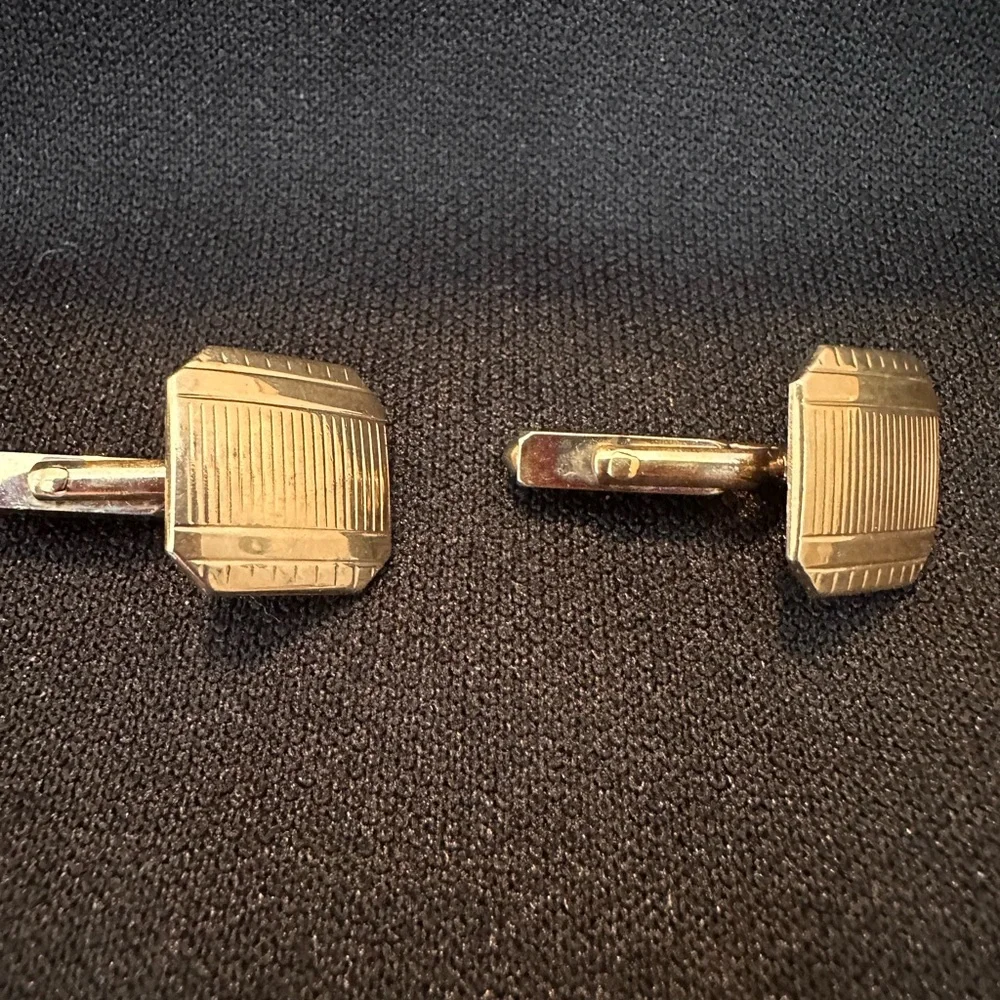 Vintage Swank Gold-Tone Cufflinks